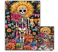 Puzzle per adulti da 1000 pezzi, puzzle in legno con scheletro non morto, giocattoli educativi per l'apprendimento, ideali come regali per tutta la famiglia dai 14 anni in su, 50x75cm