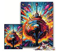 Puzzle per adulti da 1000 pezzi, puzzle in legno con sottomarini colorati, dimensioni 50x75cm, gioco di sfida mentale per adolescenti e interazione familiare