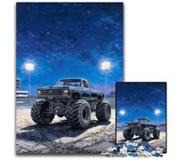 Puzzle per adulti da 1000 pezzi, puzzle in legno psichedelico Monster Truck, regalo per uomini e donne, per uso quotidiano e per occasioni speciali, 50x75cm