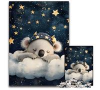 Puzzle per adulti da 1000 pezzi, puzzle in legno raffigurante un koala addormentato, giocattoli educativi per l'apprendimento, ideali come regali per tutta la famiglia dai 14 anni in su, 50x75cm