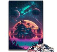 Puzzle per adulti da 1000 pezzi, puzzle isola nello spazio, antistress, sfida difficile, migliora l'amore tra coppie, 26x38cm