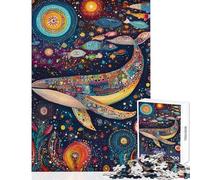 Puzzle per adulti da 1000 pezzi puzzle "La danza cosmica della balena" gioco pratico per adulti sfida difficile (dimensioni 38x26cm)