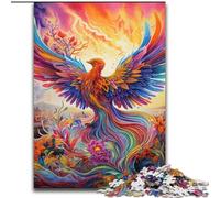 Puzzle per adulti da 1000 pezzi, puzzle psichedelici raffiguranti fenici, realizzati in legno, intrattenimento rilassante, regalo di Natale perfetto e decorazione per la casa, 1000 pezzi(50x75cm)