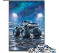 Puzzle per adulti da 1000 pezzi, puzzle psichedelico Monster Truck, gioco di attività per famiglie da 1000 pezzi per adolescenti, regalo fai da te per la casa (dimensioni 26x38cm)