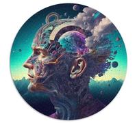 Puzzle per adulti da 1000 pezzi, puzzle rotondi in carta, Brain Art, sfida per il cervello, regalo, attività educativa per adolescenti (dimensioni 67,5x67,5 cm)