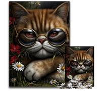 Puzzle per adulti da 1000 pezzi, puzzle Steampunk Cat, giocattoli educativi per l'apprendimento, ideali come regali per tutta la famiglia dai 14 anni in su, 26x38cm
