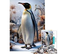 Puzzle per adulti da 1000 pezzi puzzle surreale con pinguini in stile safari giocattolo decorativo per la casa regalo perfetto per amici e familiari (38x26cm)