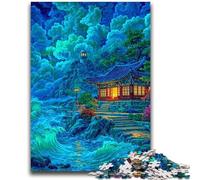 Puzzle per adulti da 1000 pezzi, puzzle tradizionale coreano con torri del palazzo, puzzle da 1000 pezzi, antistress, giocattoli per la decorazione della casa (50x75cm)