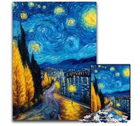 Puzzle per adulti da 1000 pezzi, puzzle Van Gogh, cielo notturno, sfida educativa, ideale come regalo per tutta la famiglia, dai 14 anni in su, 50x75cm