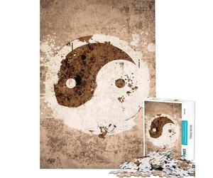 Puzzle per adulti da 1000 pezzi puzzle vintage Yin e Yang giochi per famiglie regali per donne stimolante da completare (dimensioni 38x52cm)