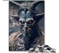 Puzzle per adulti da 1000 pezzi, raffigurante Capra e Diavolo, in cartone, dimensioni 26x38cm, perfetto per decorare la casa o l'ufficio, ideale come regalo di Natale.