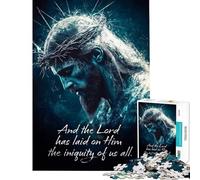 Puzzle per adulti da 1000 pezzi raffigurante Gesù Cristo e l'Agnello di Dio Gioco rilassante per adulti taglio di precisione compleanno e Natale (dimensioni 38x26cm)