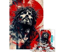Puzzle per adulti da 1000 pezzi raffigurante Gesù Cristo Gioco interattivo sfida impegnativa ideale come regalo per tutta la famiglia (dimensioni 38x52cm)