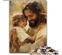 Puzzle per adulti da 1000 pezzi raffigurante Gesù, ideale per gli innamorati, perfetto regalo di Natale, Capodanno e San Valentino, 50x75cm