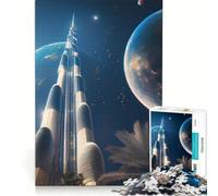 Puzzle per adulti da 1000 pezzi raffigurante il Burj Khalifa, gioco pratico, analisi e logica, regalo per amici e familiari, 38x26cm