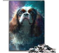 Puzzle per adulti da 1000 pezzi, raffigurante il cane Cavalier King Charles Spaniel. Puzzle da 1000 pezzi ideale come regalo di compleanno o per le feste, gioco da tavolo (dimensioni 50x75cm).