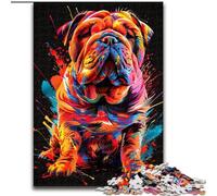 Puzzle per adulti da 1000 pezzi raffigurante il cane Shar-Pei cinese in legno gioco interattivo per famiglie adatto dai 14 anni in su 50x75cm Natale o compleanni.