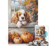 Puzzle per adulti da 1000 pezzi raffigurante il Cavaliere Re Carlo con zucche, un gioco antistress, impegnativo e stimolante, dal design accattivante 38x52cm