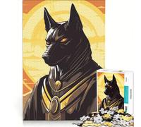 Puzzle per adulti da 1000 pezzi raffigurante il dio Anubi dell'antico Egitto, un gioco rompicapo, una sfida impegnativa, un regalo perfetto per amici e familiari 38x26cm