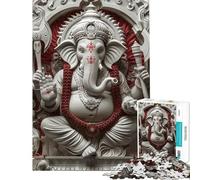 Puzzle per adulti da 1000 pezzi raffigurante il dio induista Ganesha Aiuta a stimolare la mente è un gioco educativo per famiglie adatto a partire dai 14 anni (50x75cm)