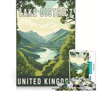Puzzle per adulti da 1000 pezzi raffigurante il Lake District nel Regno Unito, gioco per famiglie, antistress, compleanno e Natale 38x26cm