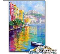 Puzzle per adulti da 1000 pezzi raffigurante il lungomare di Napoli, gioco intellettuale giocattolo che rafforza l'amore tra coppie dai 14 anni in su (dimensioni 50x75cm)