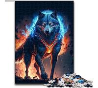 Puzzle per adulti da 1000 pezzi raffigurante il lupo nell'arte galattica, adolescenti, coppie e amici per compleanni e Natale (dimensioni: 26x38cm)