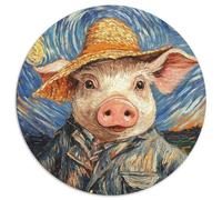 Puzzle per adulti da 1000 pezzi raffigurante il maiale di Van Gogh, perfetto per adolescenti e collezionisti, ideale come decorazione per la casa e regalo da viaggio (dimensioni 67,5x67,5 cm)