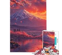 Puzzle per adulti da 1000 pezzi raffigurante il Monte Fuji puzzle giapponese gioco pratico e stimolante ideale come regalo per tutta la famiglia (dimensioni 38x52cm)