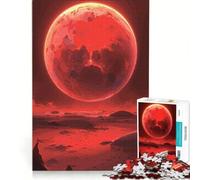 Puzzle per adulti da 1000 pezzi raffigurante il paesaggio del Pianeta Rosso un gioco rilassante e divertente da fare a casa con poster e foglio di curiosità abbinati 38x52cm