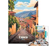 Puzzle per adulti da 1000 pezzi raffigurante il paesaggio urbano di Cusco Perù un gioco educativo e stimolante per la mente ideale come regalo di compleanno (dimensioni 38x52cm)
