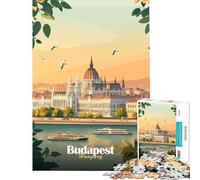 Puzzle per adulti da 1000 pezzi raffigurante il Parlamento di Budapest gioco educativo sfida e relax Un'opera d'arte uomini e donne (dimensioni 38x26cm)