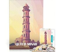 Puzzle per adulti da 1000 pezzi raffigurante il Qutub Minar India gioco pratico taglio di precisione regalo di compleanno e unico 50x75cm