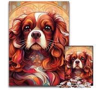 Puzzle per adulti da 1000 pezzi raffigurante il Re Carlo Spaniel. Puzzle impossibili per adulti,ideali per il divertimento in famiglia,il relax e come regalo per le feste. 26X38CM