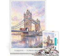 Puzzle per adulti da 1000 pezzi raffigurante il Tower Bridge di Londra, ideale per rilassarsi, divertirsi a casa e rafforzare l'amore di coppia 50x75cm