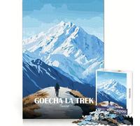 Puzzle per adulti da 1000 pezzi raffigurante il trekking a Goechala,in India,con paesaggio montano e assemblaggio preciso Gioco divertente e favorisce la concentrazione Gioco tranquillo per momenti