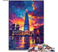 Puzzle per adulti da 1000 pezzi, raffigurante la città al tramonto. Un regalo perfetto per compleanni, feste e decorazioni per la casa (dimensioni 50x75cm).