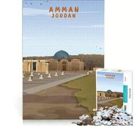 Puzzle per adulti da 1000 pezzi, raffigurante la Cittadella di Amman, Giordania, un'opera d'arte, un gioco educativo, una sfida da completare, compleanni e altre occasioni 50x75cm