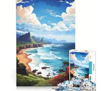 Puzzle per adulti da 1000 pezzi raffigurante la costa di Napali dipinto ad olio Gioco pratico impegnativo da completare collezione d'artista belle arti 50x75cm