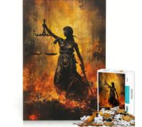 Puzzle per adulti da 1000 pezzi raffigurante la dea della giustizia in stile vintage un gioco rilassante divertente e umoristico ideale come regalo di compleanno 50x75cm