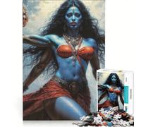 Puzzle per adulti da 1000 pezzi raffigurante la dea Kali giocattolo fai-da-te impegnativo da completare collezione d'artista belle arti 50x75cm