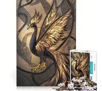 Puzzle per adulti da 1000 pezzi raffigurante la fenice che risorge in oro un gioco educativo divertente e spiritoso ideale come decorazione da scrivania 38x52cm