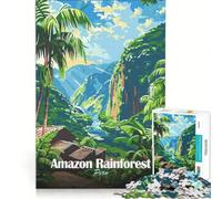 Puzzle per adulti da 1000 pezzi, raffigurante la foresta amazzonica del Perù, poster di viaggio, giochi rilassanti, attività per famiglie, collezione d'artista, belle arti 38x52cm