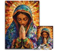 Puzzle per adulti da 1000 pezzi raffigurante la Madonna di Guadalupe in preghiera,puzzle in cartone,giocattoli educativi per l'apprendimento,ideali come regali per tutta la famiglia, 26x38cm
