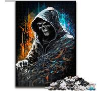 Puzzle per adulti da 1000 pezzi raffigurante la morte, in legno, idea regalo unica fai da te per la casa, 50x75cm, per festa di compleanno per uomini e donne