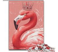 Puzzle per adulti da 1000 pezzi raffigurante la regina dei fenicotteri, ideale per gli innamorati, perfetto regalo di Natale, Capodanno e San Valentino, 50x75cm