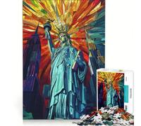 Puzzle per adulti da 1000 pezzi raffigurante la Statua della Libertà di New York un gioco educativo impegnativo e stimolante che rafforza l'amore tra le coppie 38x52cm