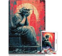 Puzzle per adulti da 1000 pezzi raffigurante la Statua della Libertà in difficoltà, ma anche un gioco rompicapo divertente e umoristico, un ottimo regalo per i giochi (dimensioni 50x75cm)