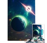 Puzzle per adulti da 1000 pezzi raffigurante la Terra e il buco nero gioco educativo e stimolante ideale come regalo per attività in famiglia (dimensioni 75x50cm)