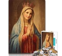 Puzzle per adulti da 1000 pezzi raffigurante la Vergine Maria, sfida difficile contro lo stress Ogni pezzo è unico Gioco divertente e stimolante per tutta la famiglia (75x50cm)